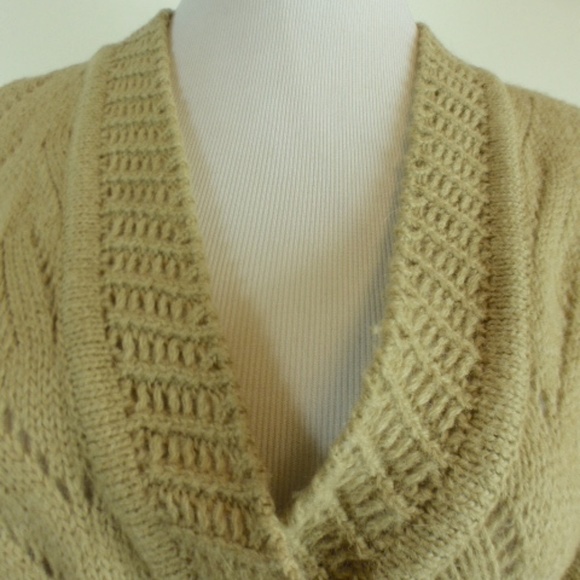 ALBERTA FERRETTI PHILOSOPHY wrap around camel brown sweater made in Italy 10 - Picture 6 of 10